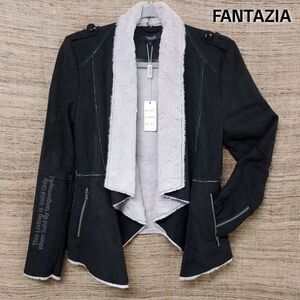 NWT Fantazia Black Faux Suede Sherling Jacket